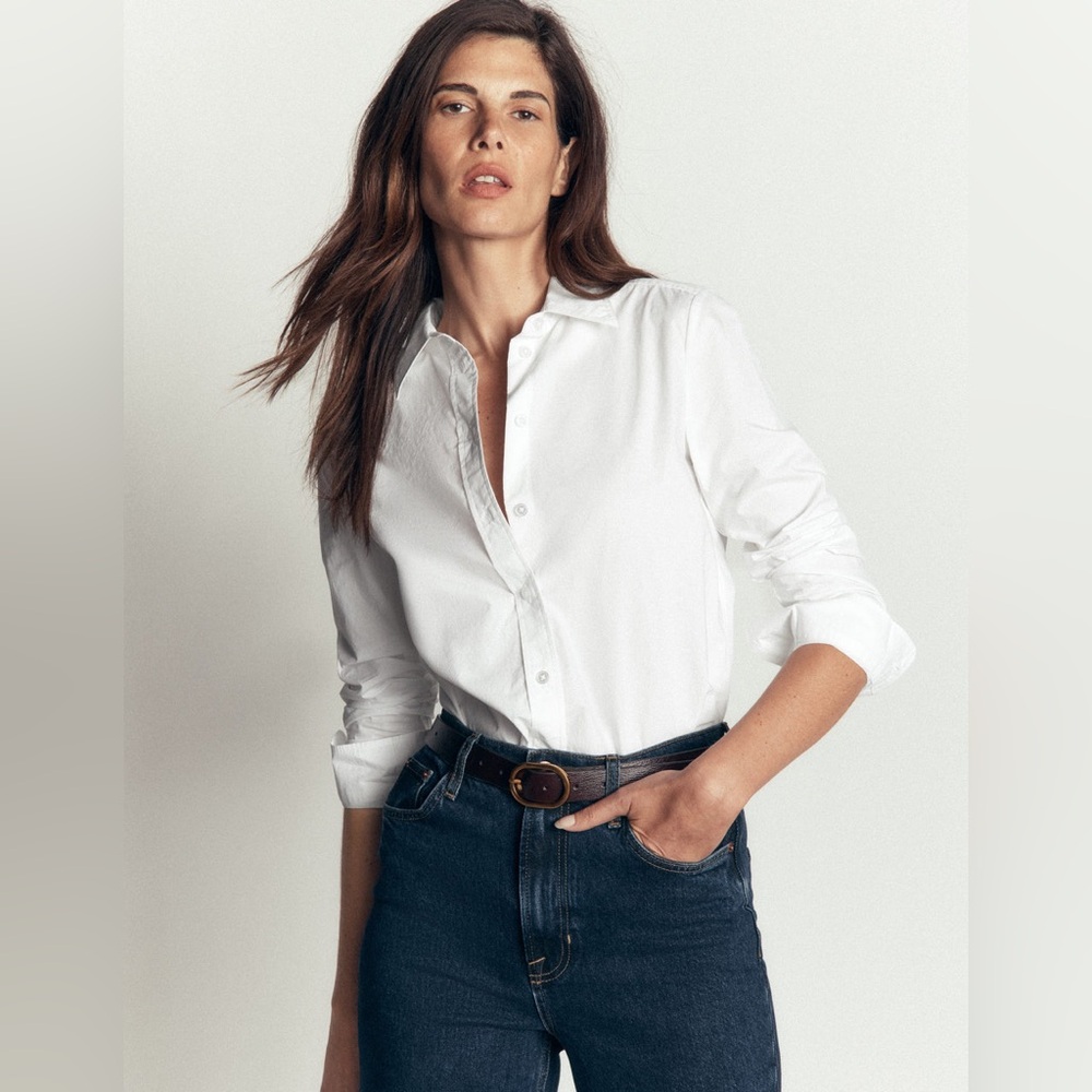 NWT Boden The New Sienna Cotton Shirt in White